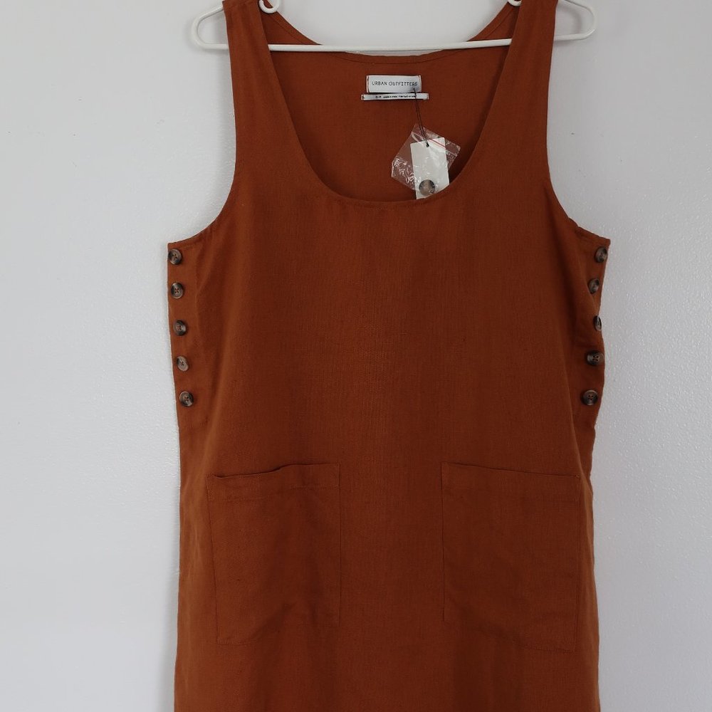 UO Orange Paper Bag Dress